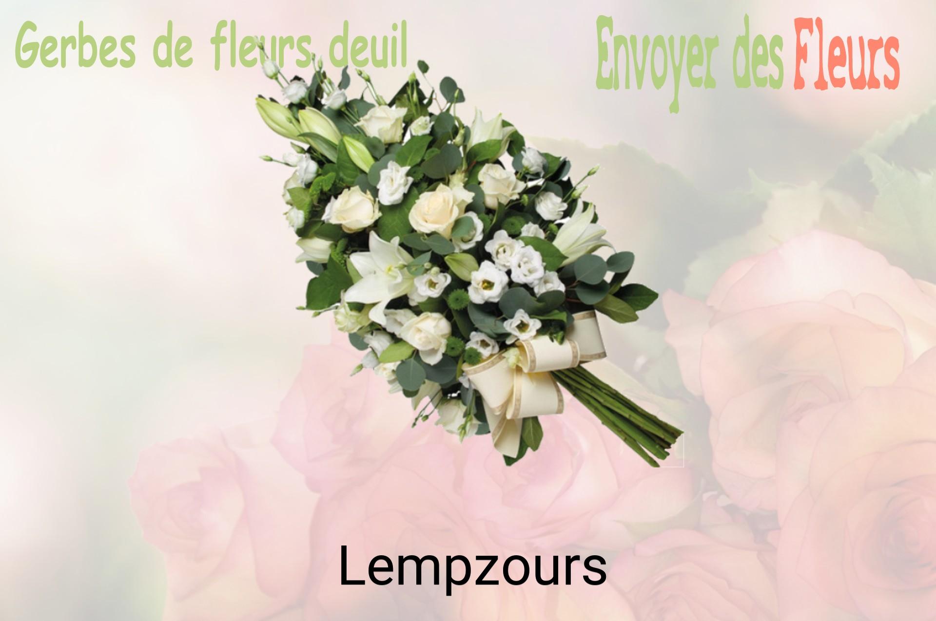 Gerbe de fleurs de deuil livrée à Lempzours